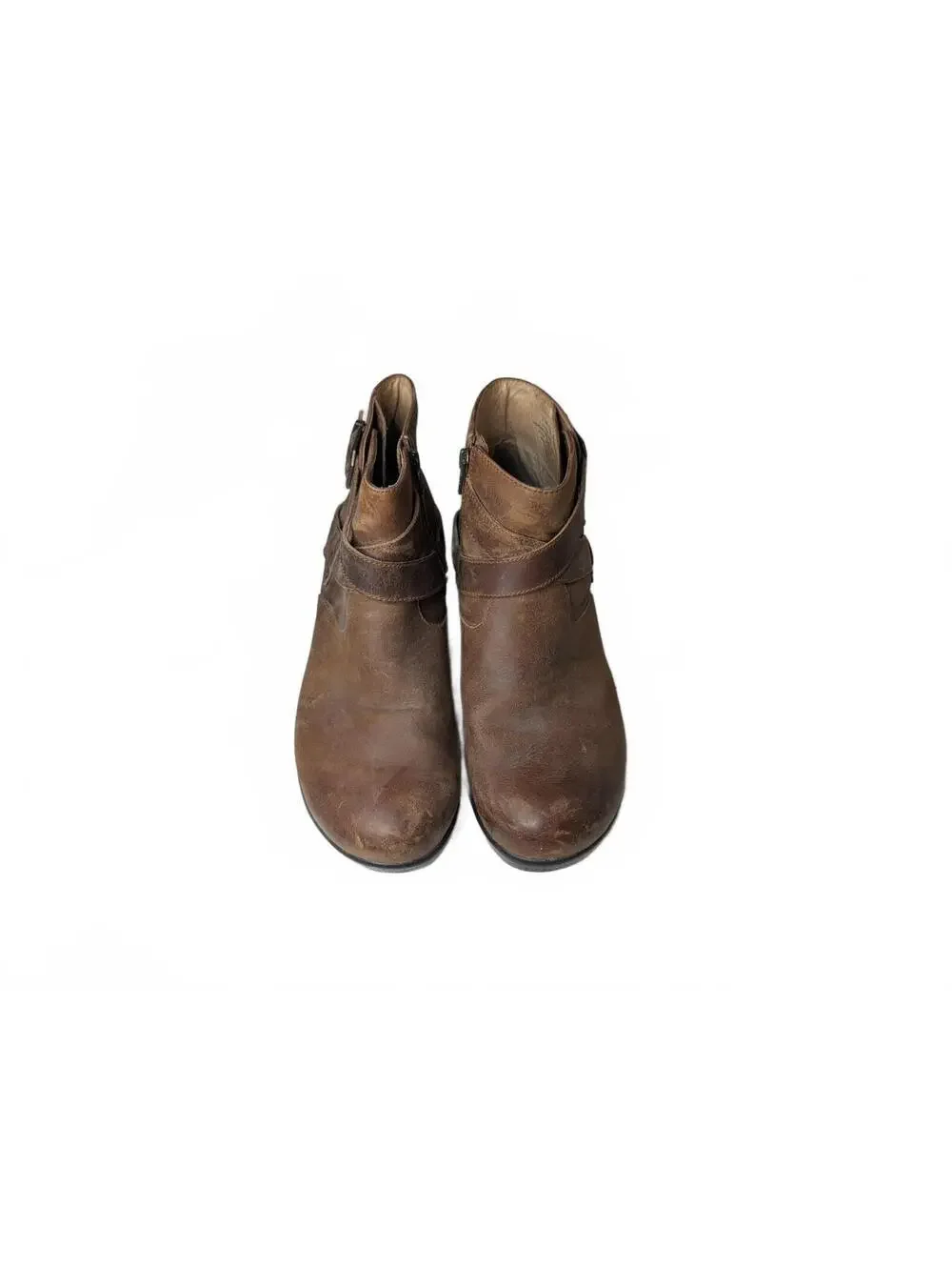 Alegria Eva Drifted Brown Leather Ankle Boots Size 41